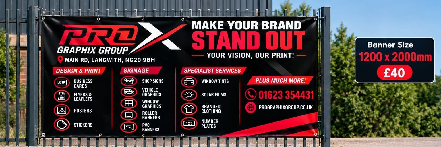 Site & Estate Boards – Pro Graphix Group PVC banner fitted to a fence