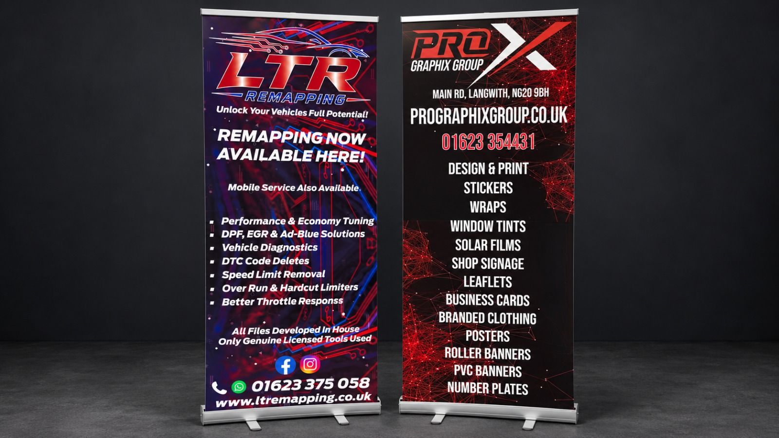 LTR Remapping and Pro Graphix printed roller banners
